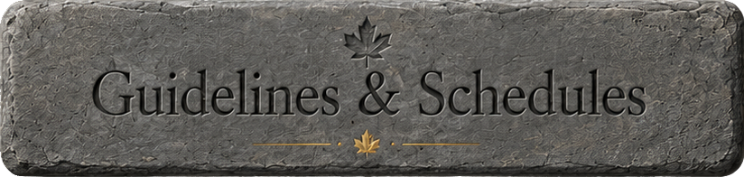 Guidelines & Schedules